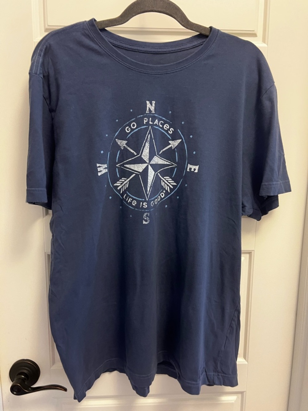 Life Is Good Navy Compass Graphic Short-Sleeve Tee